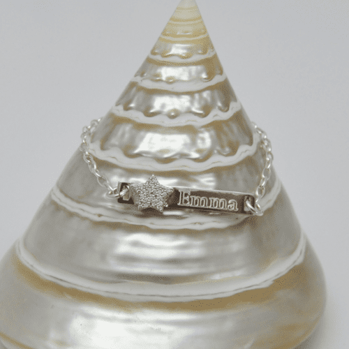 pulsera de plata personalizada estrella de cironitas