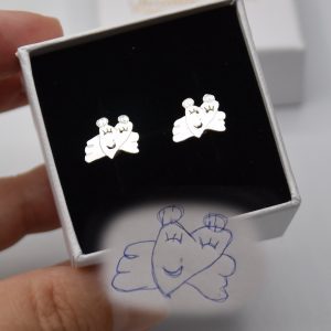 pendientes de plata personalizados dibujo joya