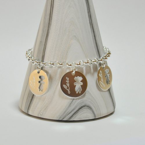 pulsera plata personalizada nombres joya personalizada