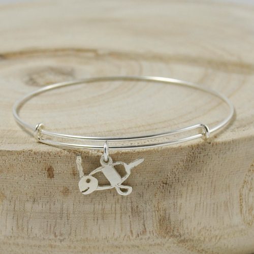joya personalizada pulsera plata dibujo niño