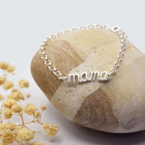 pulsera-mama-eslabones plata