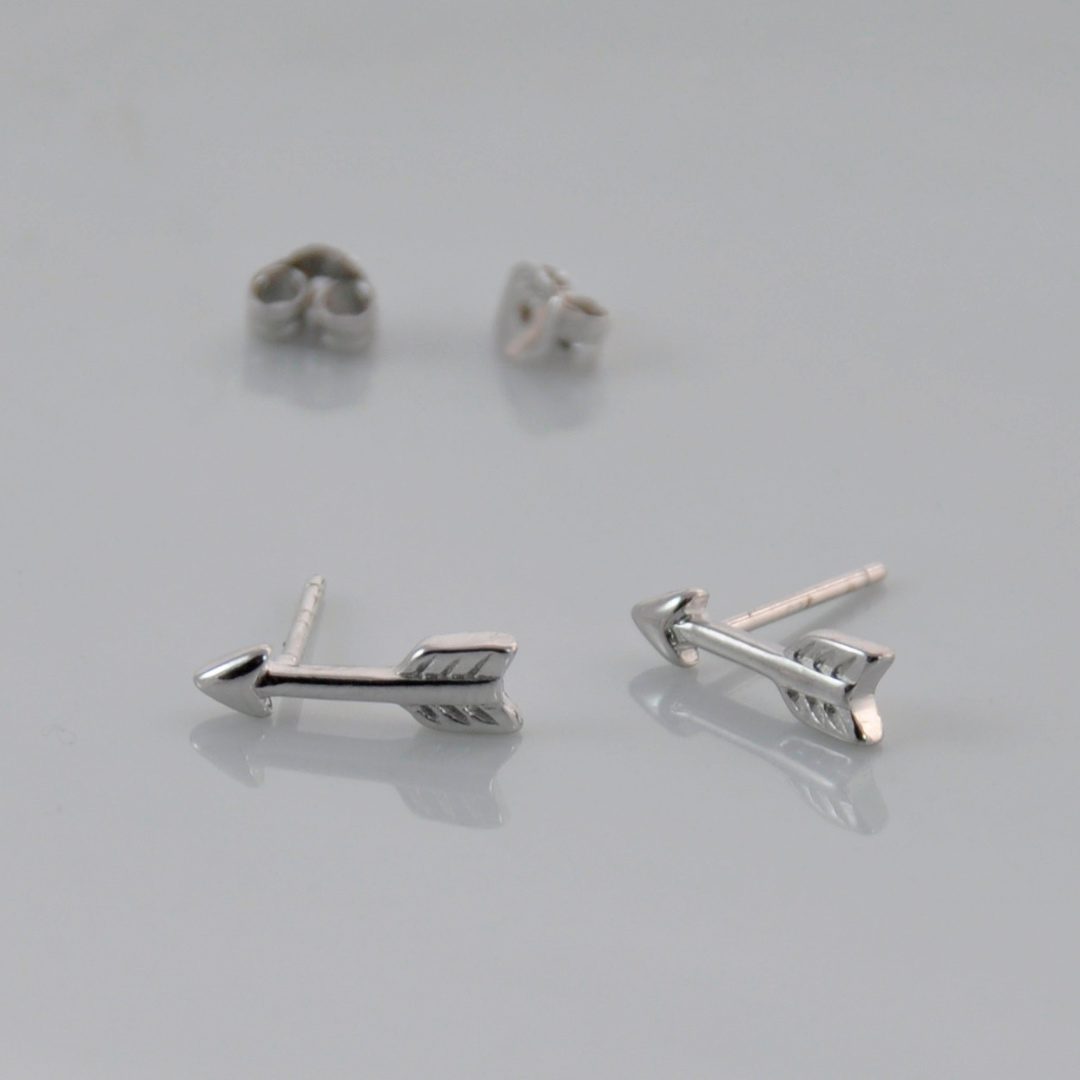 pendientes flecha de plata de ley
