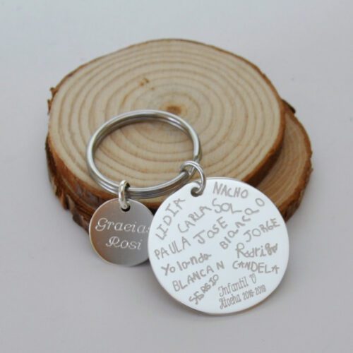 llavero personalizado de plata para profes
