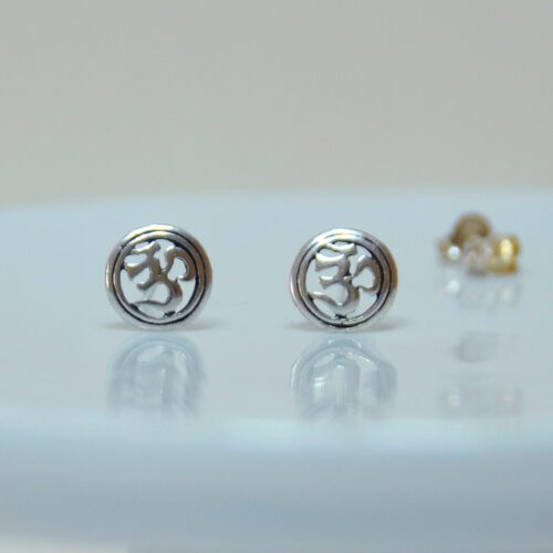 Pendientes de plata OM Yoga