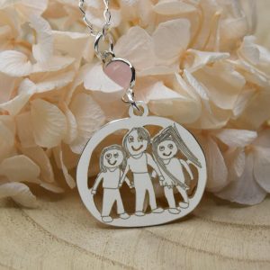 colgante plata personalizado dibujo joya