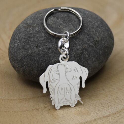 llavero de plata personalizado con la carita de tu mascota
