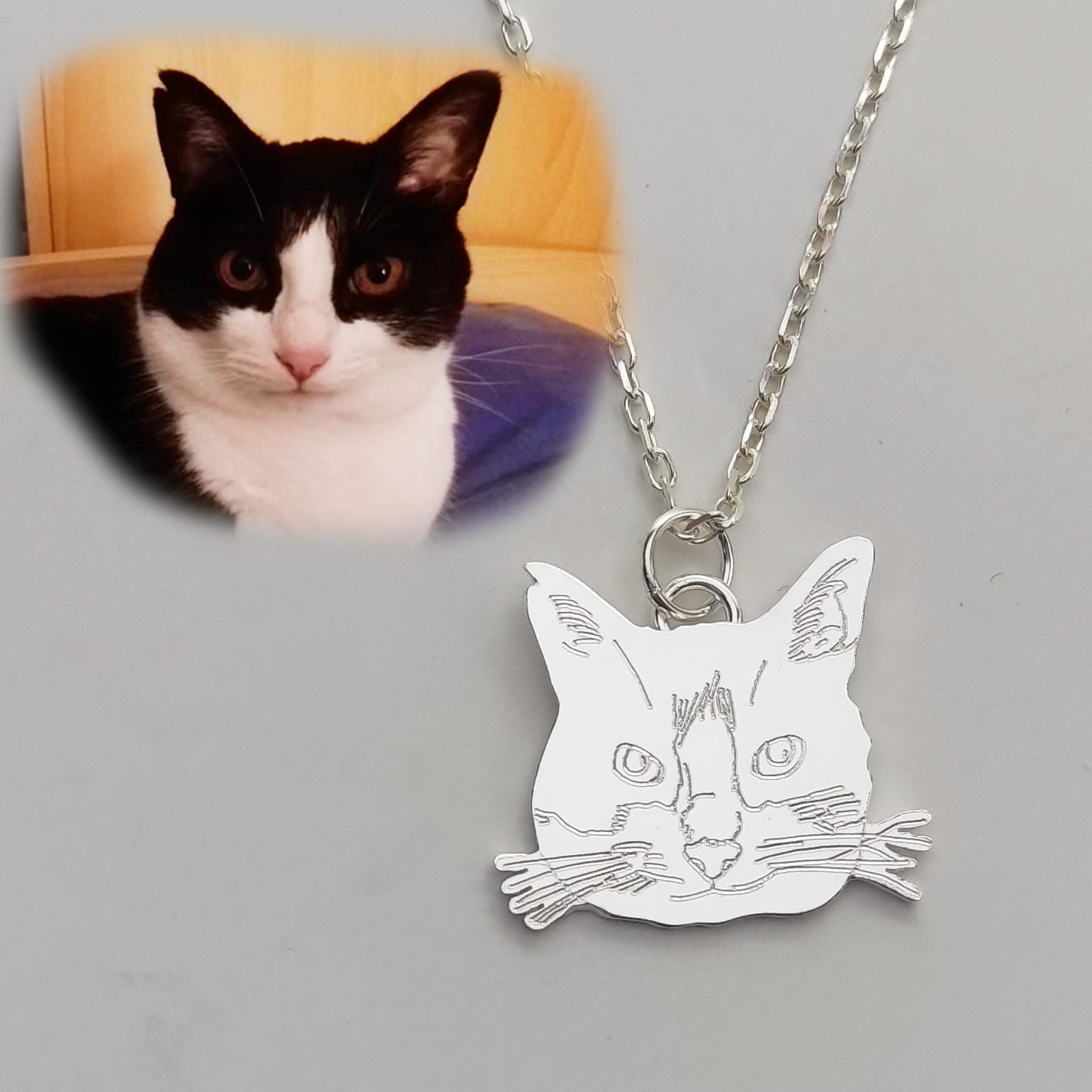 colgante de plata personalizado mascota