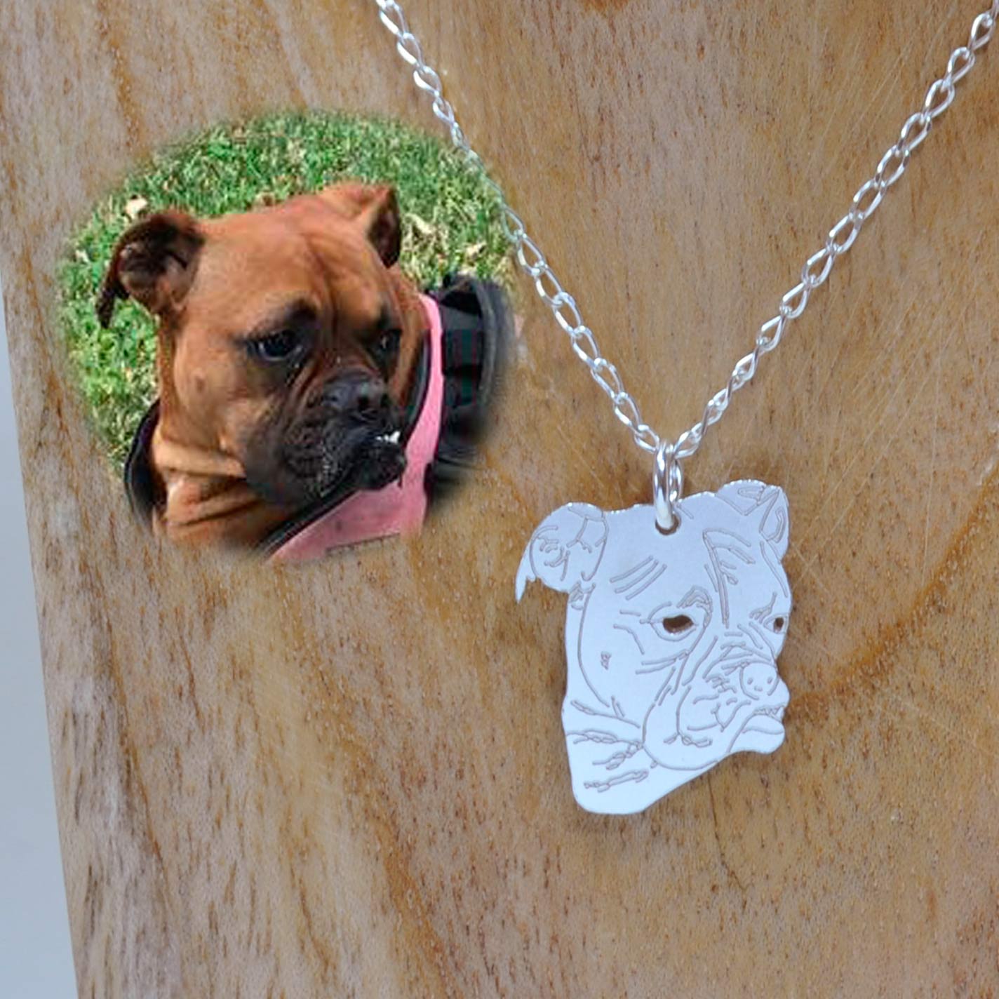 colgante de plata personalizado mascota