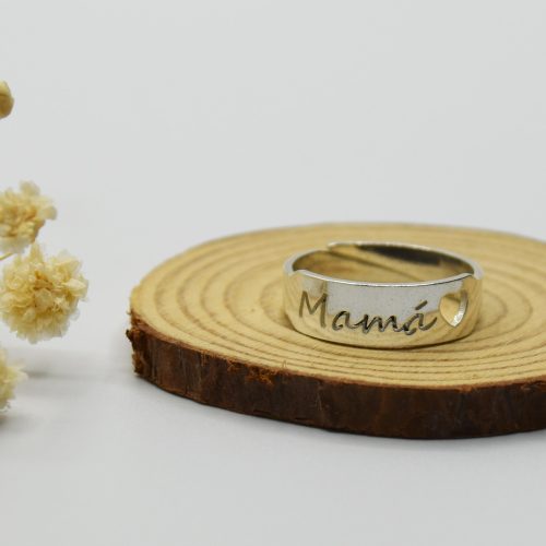 anillo mama de plata de ley