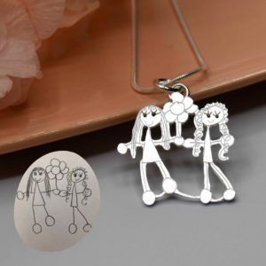colgante plata personalizado dibujo joya