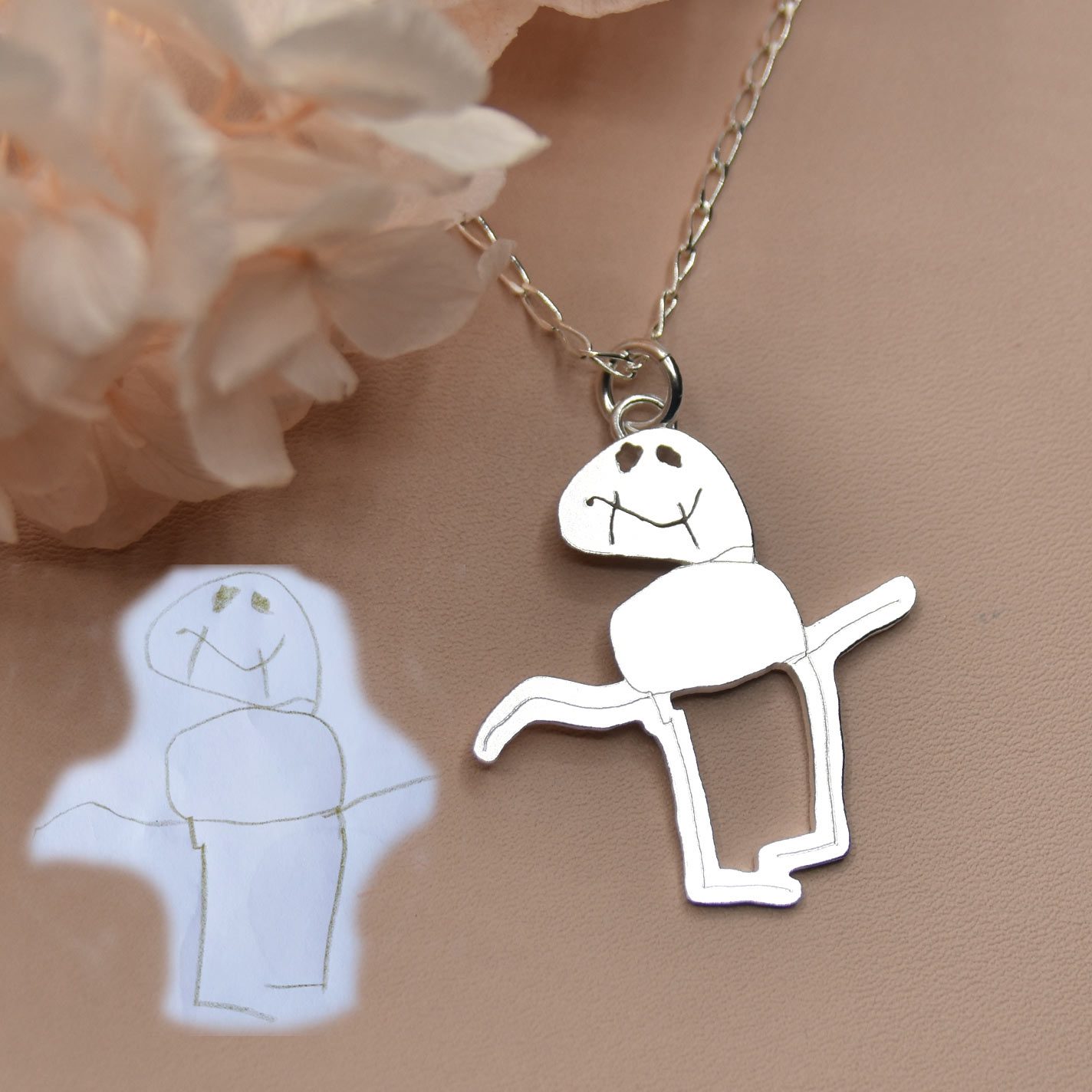 colgante plata personalizado dibujo joya