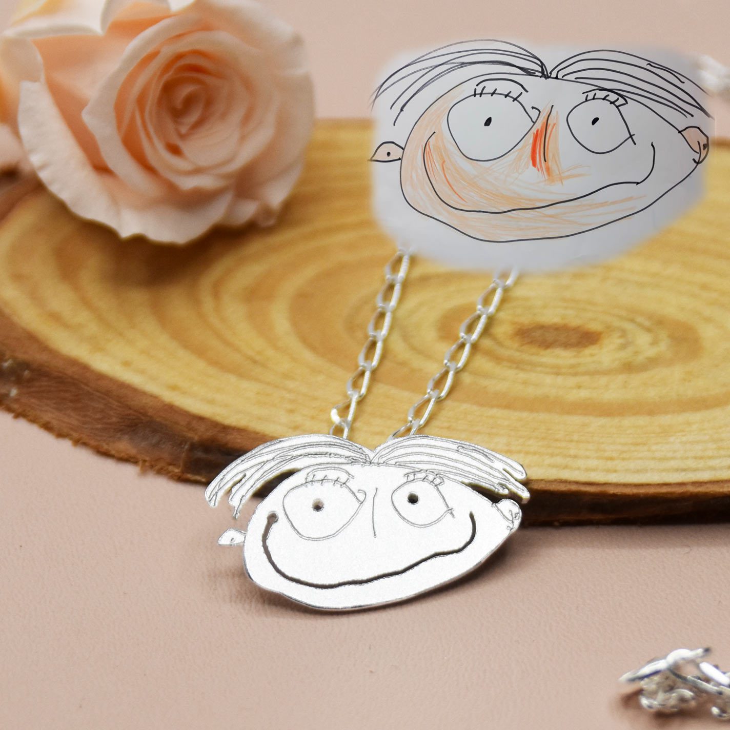 colgante plata personalizado dibujo joya