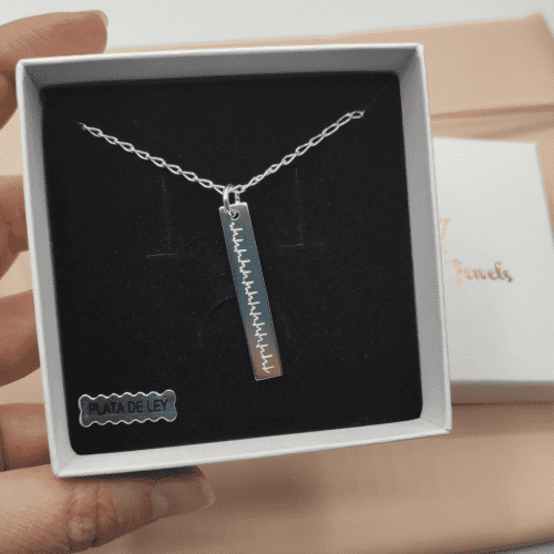colgante personalizado plata latidos bebe ecografia