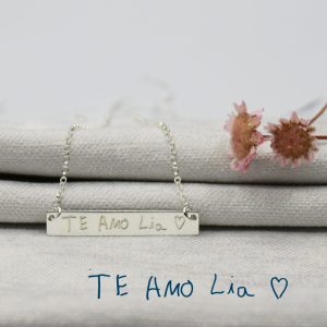 Joya colgante personalizado dibujo firma niño