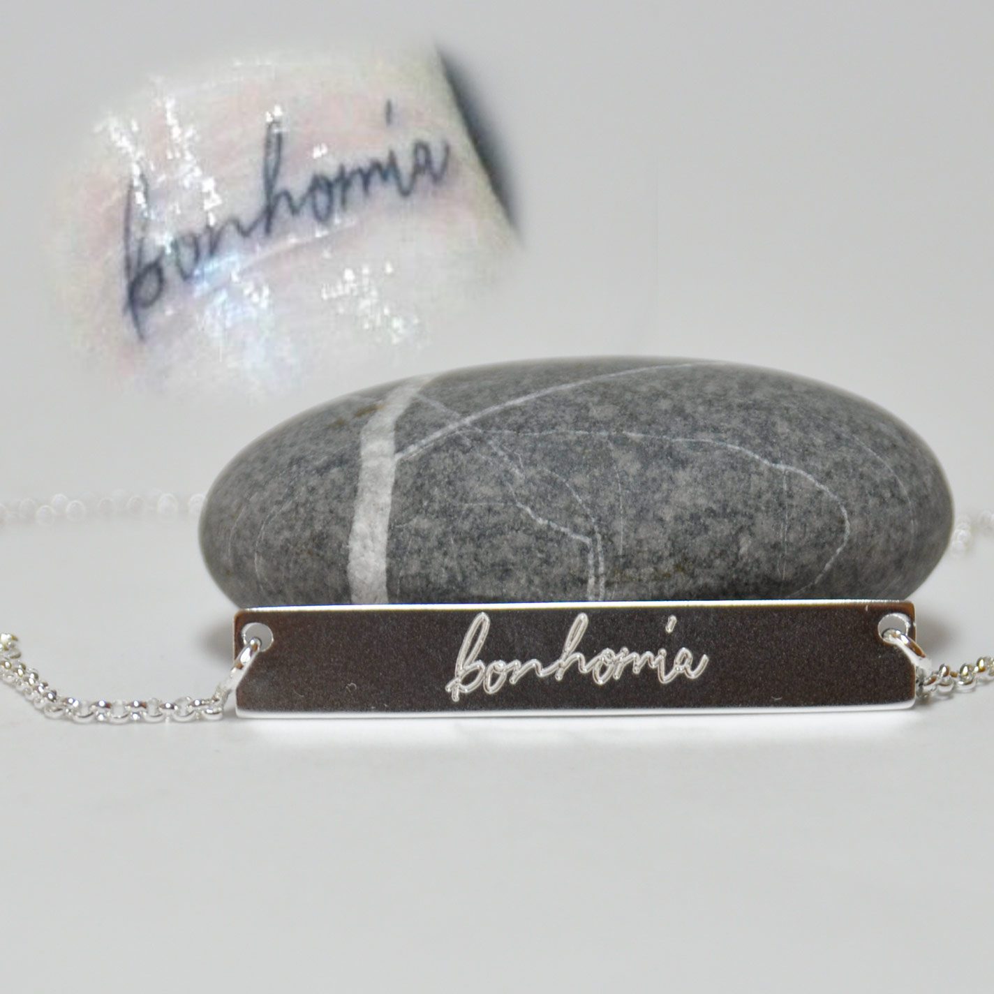 Joya colgante personalizado dibujo firma niño