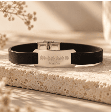 pulsera hombre personalizada latidos - Kirema