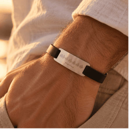 pulsera hombre personalizada latidos - Kirema